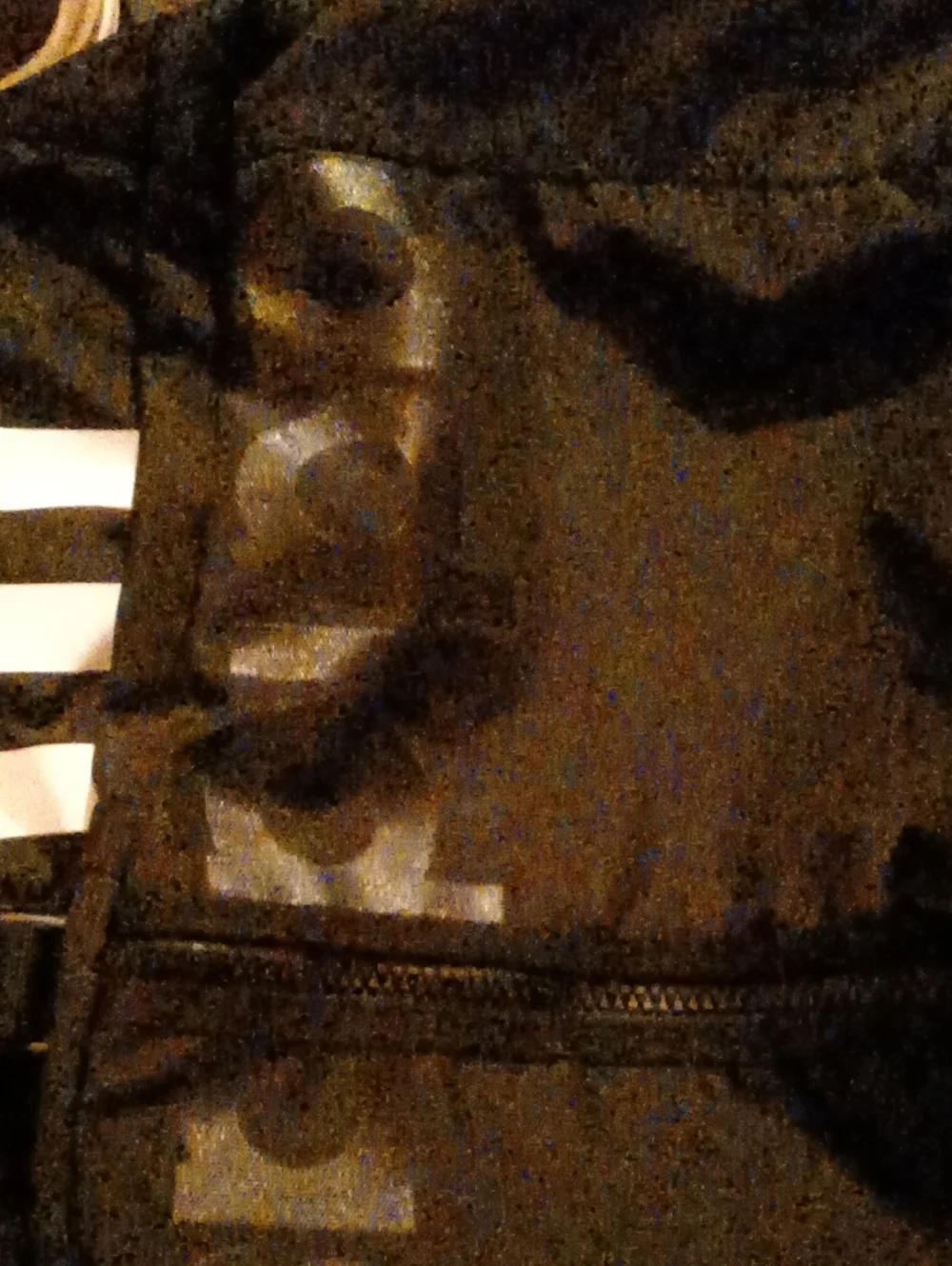Black Men's Backpack with White Stripe Accents